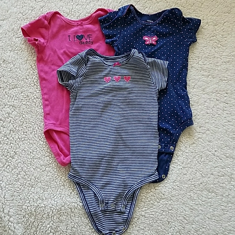 3 girls 18 month onsies
